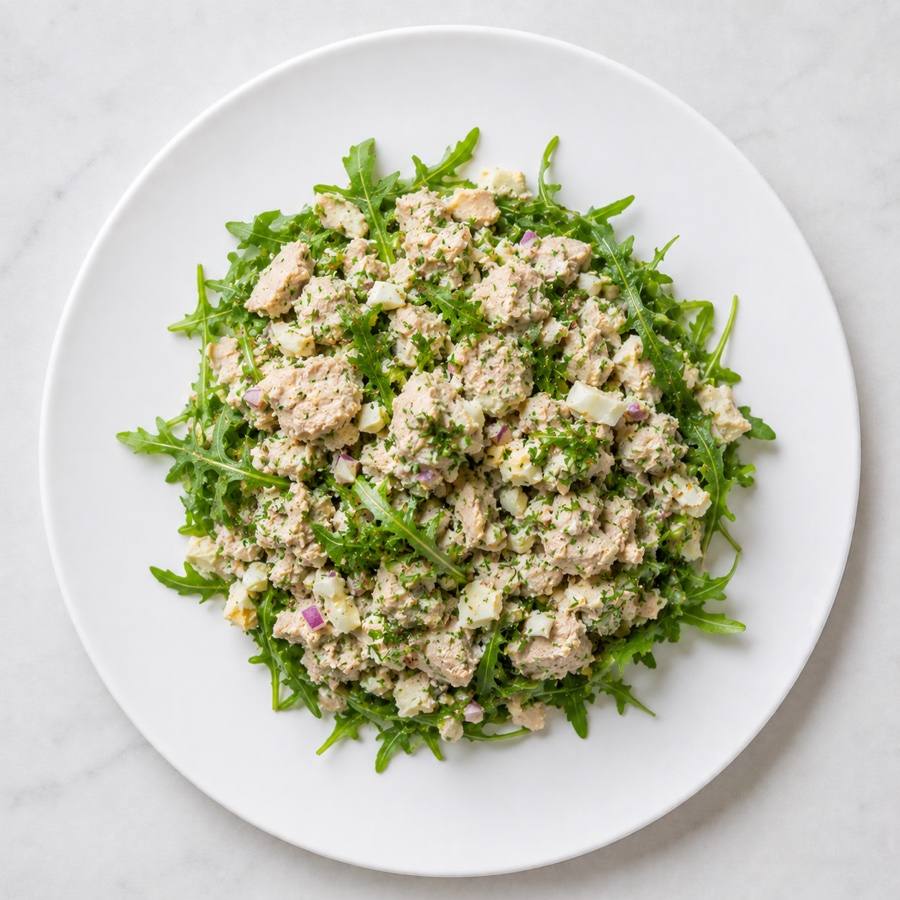 Ensalada con hígado de bacalao