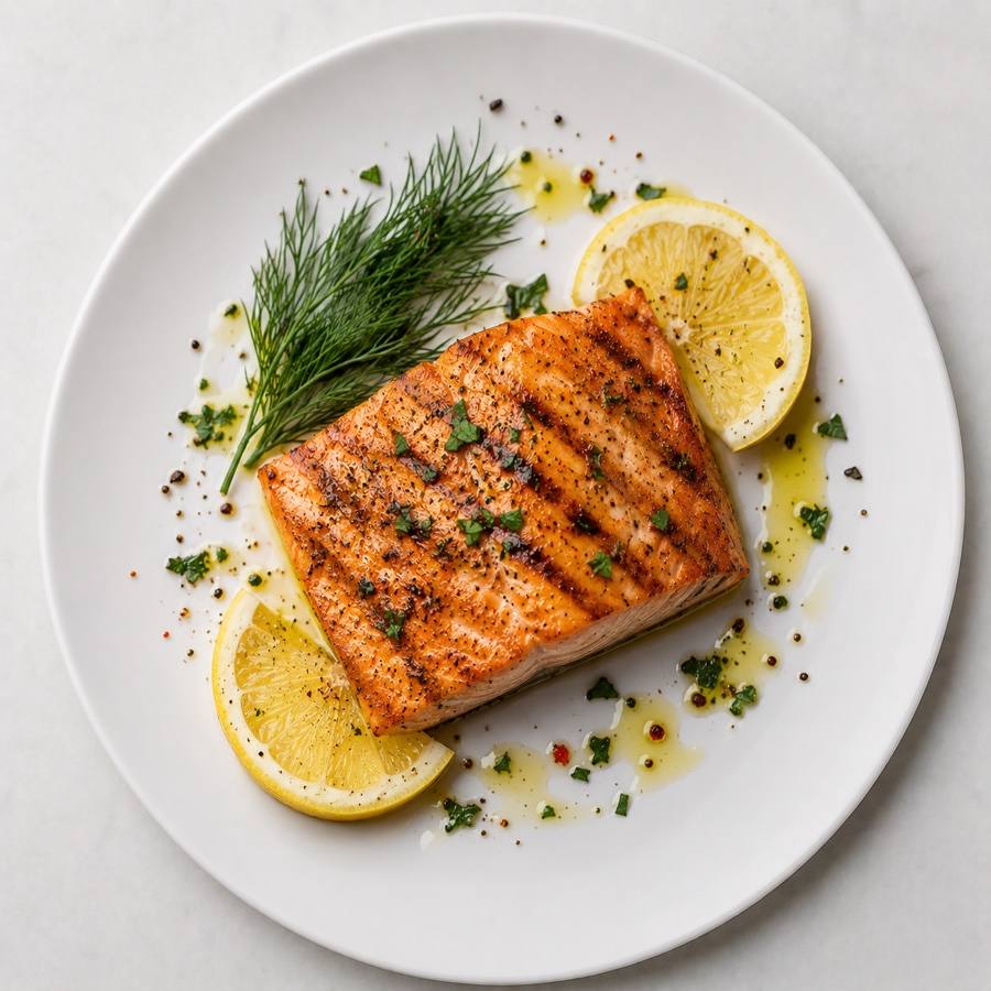 Grilled salmon